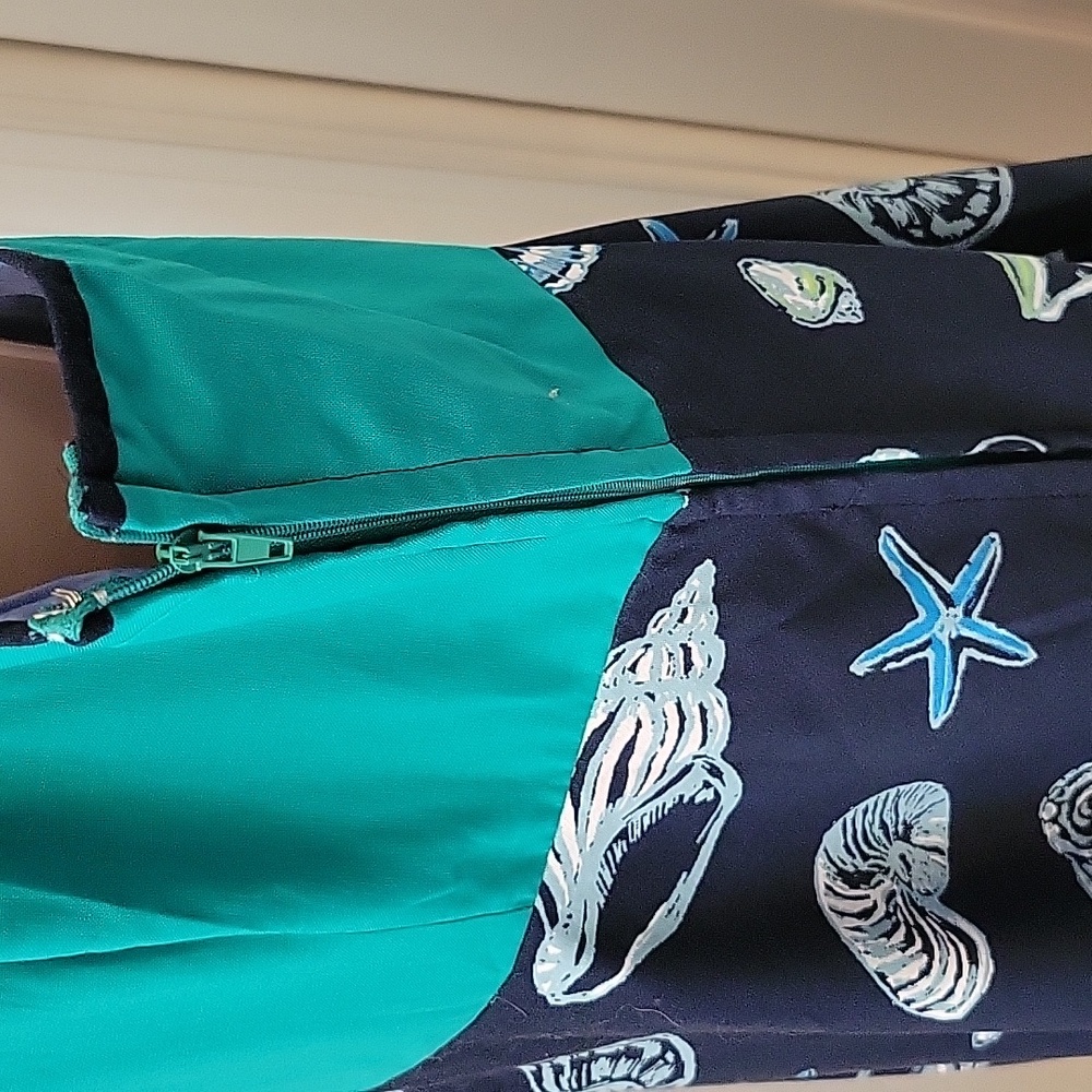 Modcloth Waiting by the Sea Navy Blue and Green Retro Styling Dress NWOT Sz XL - Picture 6 of 9